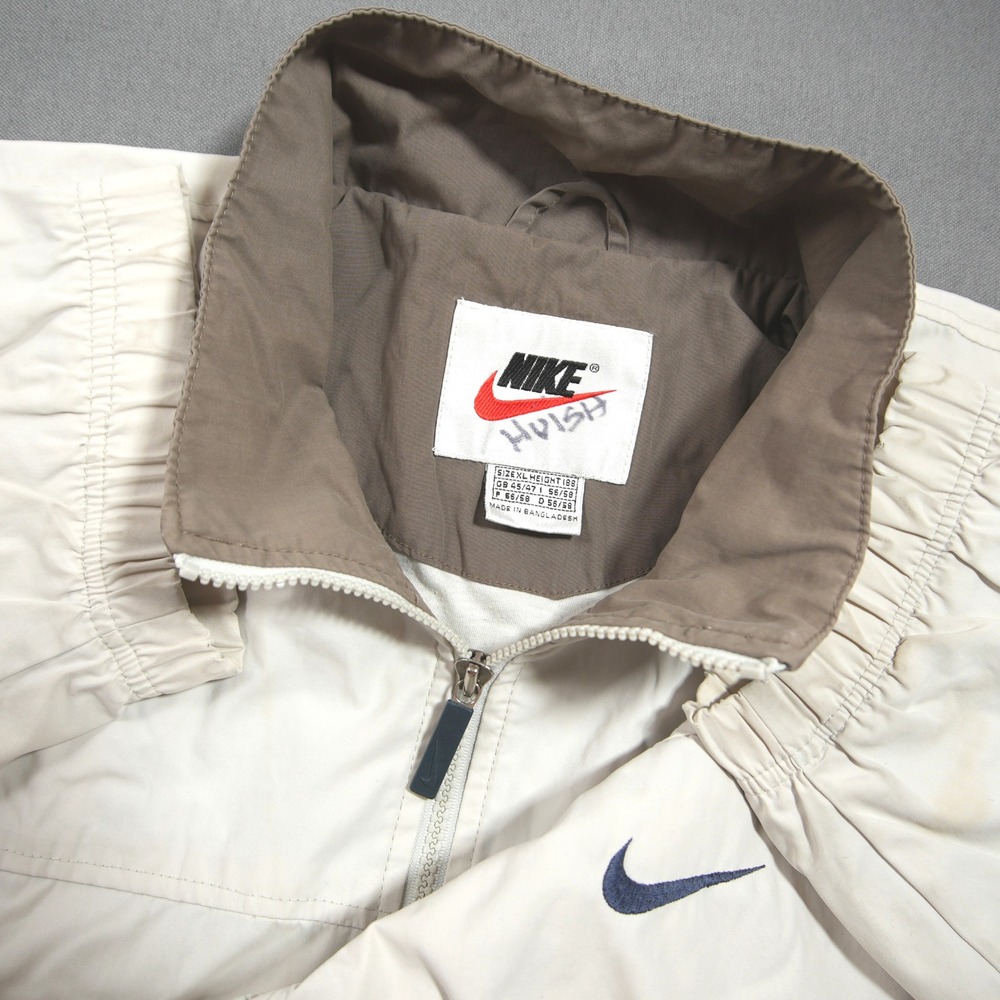 Vintage 90s Nike Track Skate Zip Men Windbreaker XL Retro White Tag